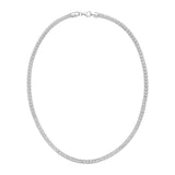 Sterling Silver 20 Fancy Ice Chain with Pear Shaped Lobster Clasp