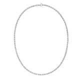 Sterling Silver 18 3.2mm Solid Round Byzantine Chain with Pear Shaped Lobster Clasp