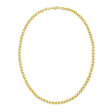 Silver with Gold Plating 8.25 5mm French Cable Chain with Lobster Clasp