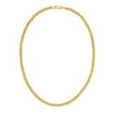 Silver with Gold Plating 7.25 5.7mm Classic Rolo Chain with Lobster Clasp