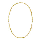 14K Yellow Gold 22 Square Byzantine Chain Necklace with Lobster Clasp