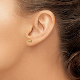 14k 5mm Polished Love Knot Post Earrings