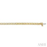 1/3 Ctw Round Cut Diamond Curb & Cuban Bracelet in 14K Yellow Gold