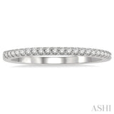 1/5 Ctw Round Cut Diamond Wedding Band in 14K White Gold