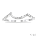 1/10 Ctw Round Cut Diamond Wedding Band in 14K White Gold