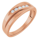 14K Rose Gold 1/6 CTW Lab-Grown Diamond Band