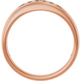 14K Rose Gold 1/6 CTW Lab-Grown Diamond Band