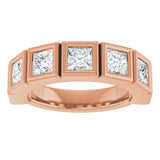 10K Rose Gold 2 1/8 CTW Natural Diamond Anniversary Band