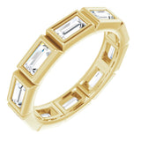 10K Yellow Gold 1 CTW Natural Diamond Eternity Band Size 4