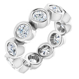 10K White Gold 2 1/2 CTW Natural Diamond Eternity Band Size 7.75