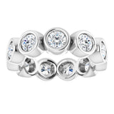 10K White Gold 2 1/2 CTW Natural Diamond Eternity Band Size 7.75