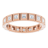 10K Rose Gold 1/2 CTW Natural Diamond Eternity Band Size 4.25