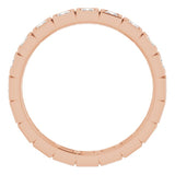 10K Rose Gold 1 CTW Natural Diamond Eternity Band Size 8.75