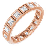 10K Rose Gold 1 1/2 CTW Natural Diamond Eternity Band Size 8.5