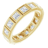 10K Yellow Gold 2 3/8 CTW Natural Diamond Eternity Band Size 8.5