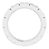 10K White Gold 3 1/4 CTW Natural Diamond Eternity Band Size 8.75