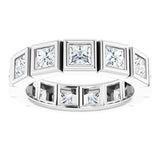 10K White Gold 3 1/4 CTW Natural Diamond Eternity Band Size 8.75