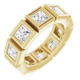 10K Yellow Gold 3 CTW Natural Diamond Eternity Band Size 4.25