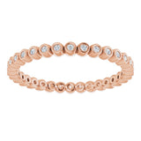10K Rose Gold 1/8 CTW Natural Diamond Eternity Band Size 7