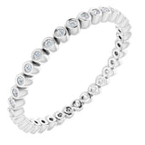 10K White Gold 1/8 CTW Natural Diamond Eternity Band Size 7.75