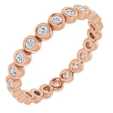 10K Rose Gold 3/8 CTW Natural Diamond Eternity Band Size 7.75