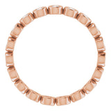 10K Rose Gold 1/2 CTW Natural Diamond Eternity Band Size 7.75