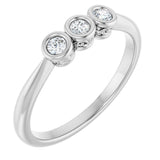 10K White Gold 1/8 CTW Natural Diamond Anniversary Band