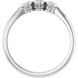 10K White Gold 1/8 CTW Natural Diamond Anniversary Band