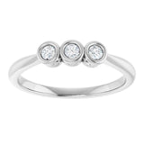 10K White Gold 1/8 CTW Natural Diamond Anniversary Band