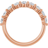10K Rose Gold 5/8 CTW Natural Diamond Anniversary Band