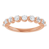 10K Rose Gold 5/8 CTW Natural Diamond Anniversary Band