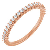 10K Rose Gold 1/4 CTW Natural Diamond Anniversary Band