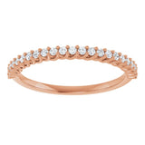 10K Rose Gold 1/4 CTW Natural Diamond Anniversary Band