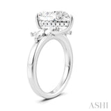 5/8 Ctw Akari Pear Shape Marquise and Round Cut Diamond Semi-Mount Engagement Ring in 14K White Gold