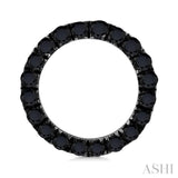 1/2 Ctw Circle Round Cut Black Diamond Fashion Stud earrings in 10K White Gold