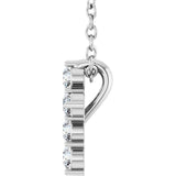 Sterling Silver 1/6 CTW Natural Diamond Cross 16-18" Necklace