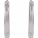 Platinum Hinged 10 mm Hoop Earrings