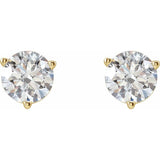 14K Yellow Gold 1 CTW Natural Diamond Earrings