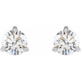 14K White Gold 1/10 CT Lab-Grown Diamond Stud Earrings