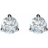 14K White Gold 1/8 CT Lab-Grown Diamond Stud Earrings