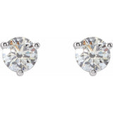 Sterling Silver 1/5 CTW Natural Diamond   Earrings