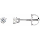Sterling Silver .03 CTW Natural Diamond Earrings