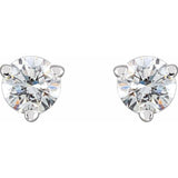 Platinum 1/8 CTW Natural Diamond Earrings