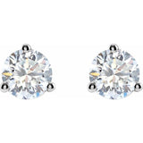 14K White Gold 1/2 CT Lab-Grown Diamond Stud Earrings