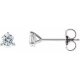 14K White Gold 1/4 CT Lab-Grown Diamond Stud Earring