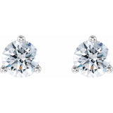 14K White Gold 1/4 CT Lab-Grown Diamond Stud Earring