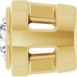 14K Yellow Gold .06 CT Lab-Grown Diamond Slide Pendant