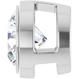 14K White Gold 1/2 CT Lab-Grown Diamond Slide Pendant