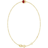 14K Yellow Gold Natural Ruby 6 1/2-7 1/2" Bracelet