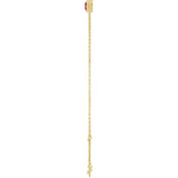 14K Yellow Gold Natural Ruby 6 1/2-7 1/2" Bracelet